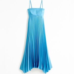 Abercrombie Giselle Clasp Pleated Blue Dress | Size M